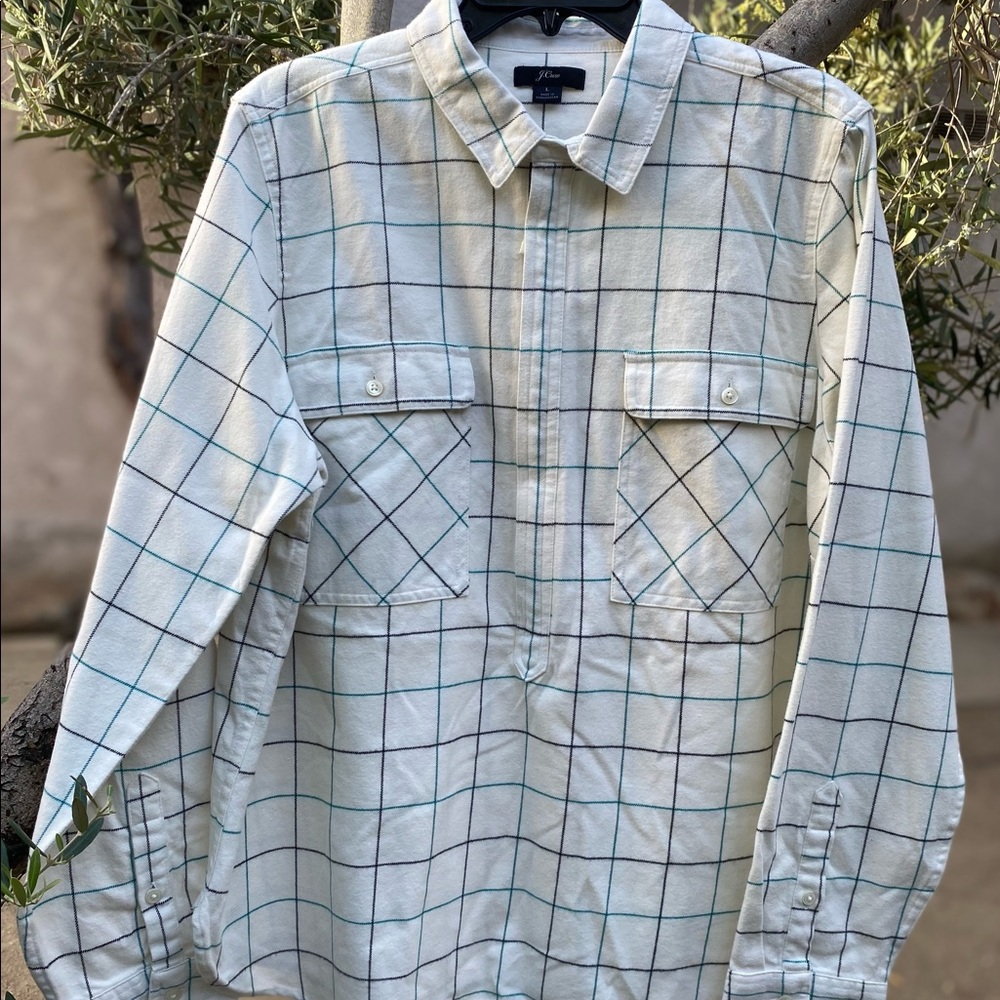 NW J Crew 💯 cotton Flannel Shirt, Sz L